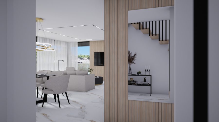 pohled od schodiště